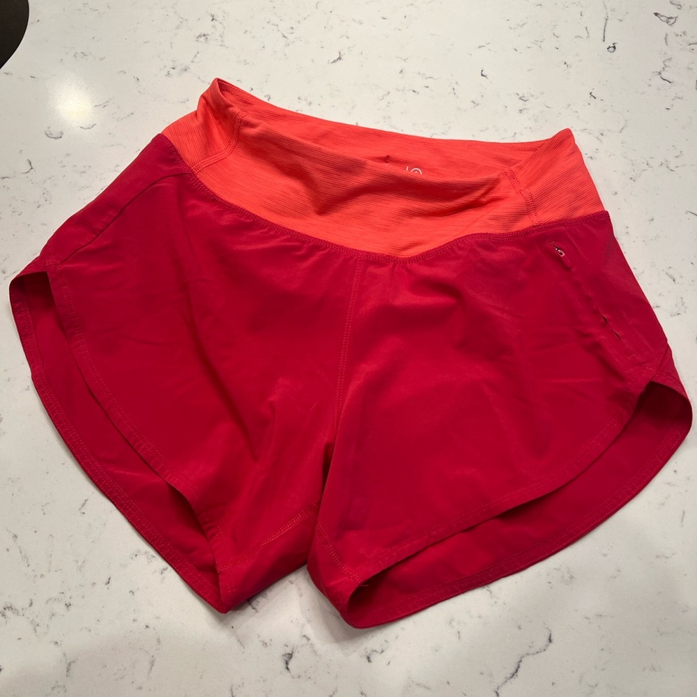 Outdoor Voices Red and Orange Athletic Shorts